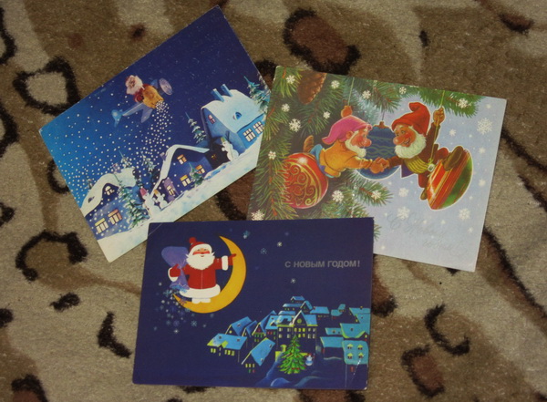 Дед Мороз открытки СССР
